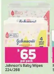 Game Johnson's Baby Wipes-224/ 288 Per Pack offer