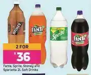 Game Fanta, Sprite, Stoney & Sparletta Soft Drinks-For 2 x 2Ltr offer