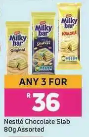 Game Nestle Chocolate Slab Assorted-For Any 3 x 80g offer