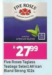 Game Five Roses Tagless Teabags Select African Blend Strong-102's offer