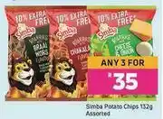 Game 1Simba Potato Chips Assorted-For Any 3 x 132g offer