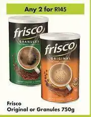 Game 2Frisco Original Or Granules-For Any 2 x 750g offer