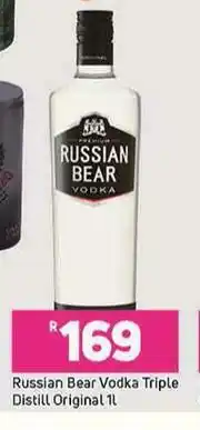 Game Russian Bear Vodka Triple Distill Original-1Ltr offer