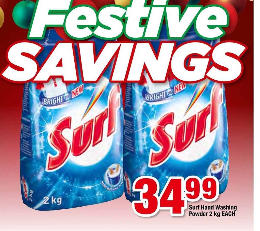 Surf Hand Washing Powder 2kg each offer at OK Foods
