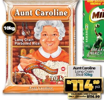 Take 'n Pay Aunt Caroline Long Grain Rice 10kg offer