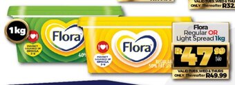 Take 'n Pay Flora Regular or Light Spread 1kg offer