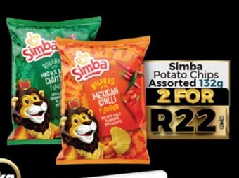 Take 'n Pay Simba Potato Chips Assorted 132g offer