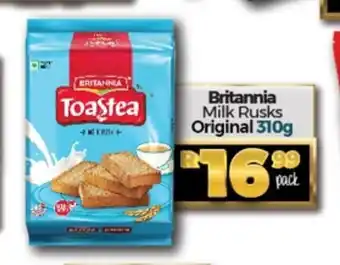 Take 'n Pay Britannia Milk Rusks Original 310g offer