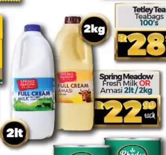 Take 'n Pay Spring Meadow Fresh Milk or Amasi 2lt / 2 kg offer