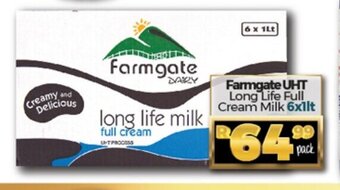 Farmgate UHT Long Life Full Cream Milk 6x1lt