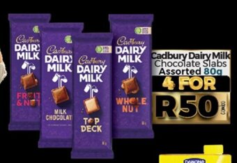 Take 'n Pay Cadbury Dairy Milk Chocolate Slabs Assorted 80g offer