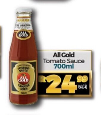 Take 'n Pay All Gold Tomato Sauce 700ml offer