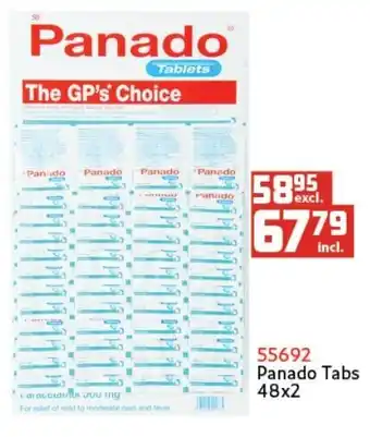 Africa Cash and Carry 55692 Panado Tabs 48x2 offer