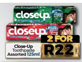 Take 'n Pay Close-Up Toothpaste Assorted 125ml offer