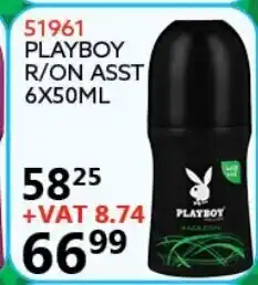 Africa Cash and Carry 51961 Playboy R/On Asst 6x50ml offer