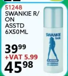 Africa Cash and Carry 51248 Swankie R/On Asstd 6x50ml offer