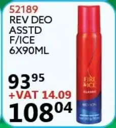 Africa Cash and Carry 52189 Rev Deo Asstd F/Ice 6x90ml offer