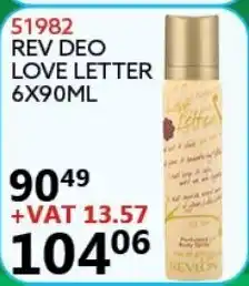 Africa Cash and Carry 51982 Rev Deo Love Letter 6x90ml offer