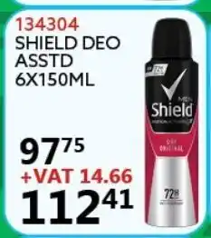 Africa Cash and Carry 134304 Shield Deo Asstd 6x150ml offer
