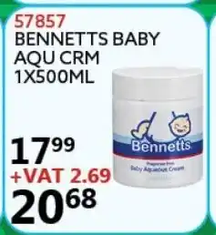Africa Cash and Carry 57857 Bennetts Baby Aqu CRM 1x500ml offer