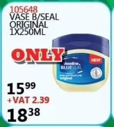Africa Cash and Carry 105648 Vase B/Seal Original 1x250ml offer