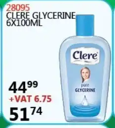 Africa Cash and Carry 28095 Clere Glycerine 6x100ml offer