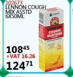 Africa Cash and Carry 102673 Lennon Cough Mix Asstd 6x50ml offer
