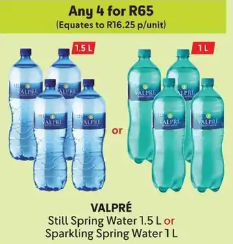 Makro VALPRÉ Still Spring Water or Sparkling Spring Water offer