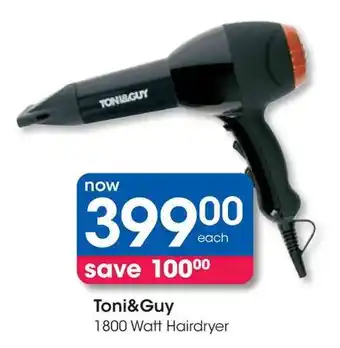 Clicks Toni&Guy 1800 Watt Hairdryer offer