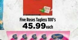 Food Lover's Market Five roses tea bags offer