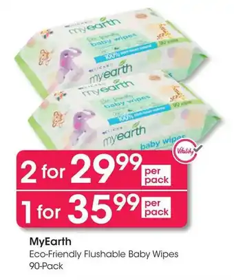 Clicks MyEarth Eco-Friendly Flushable Baby Wipes offer