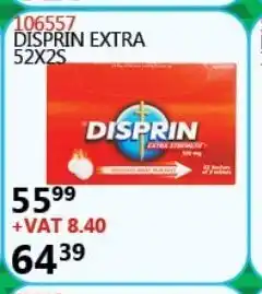 Africa Cash and Carry 106557 Disprin Extra 52x2s offer