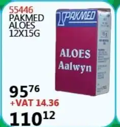 Africa Cash and Carry 55446 Pakmed Aloes 12x15g offer
