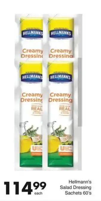 Save Hellmann's Salad Dressing Sachets offer