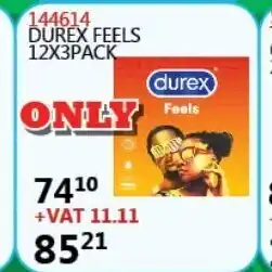 Africa Cash and Carry 144614 Durex Feels 12x3pack offer