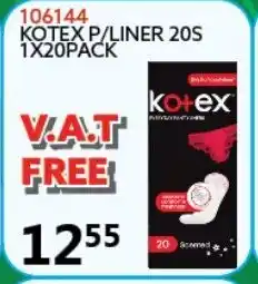 Africa Cash and Carry 106144 Kotex P/Liner 20s 1x20pack offer
