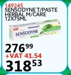 149245 Sensodyne T/Paste Herbal M/ care 12x75ml