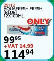 Africa Cash and Carry 25112 Aquafresh Fresh Blue 12x100ml offer