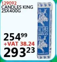 Africa Cash and Carry 129092 Candles King 25x400g offer