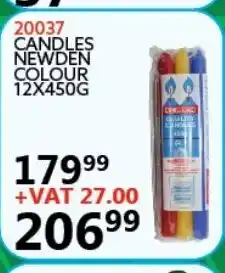 Africa Cash and Carry 20037 Candles Newden Colour 12x450g offer