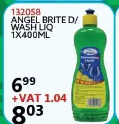 Africa Cash and Carry 132058 Angel Brite D/ Wash LIQ 1x400ml offer