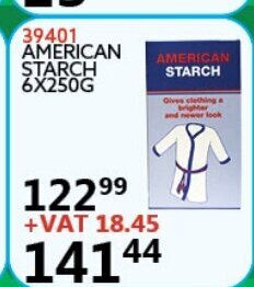 Africa Cash and Carry American Starch 6x250g offer