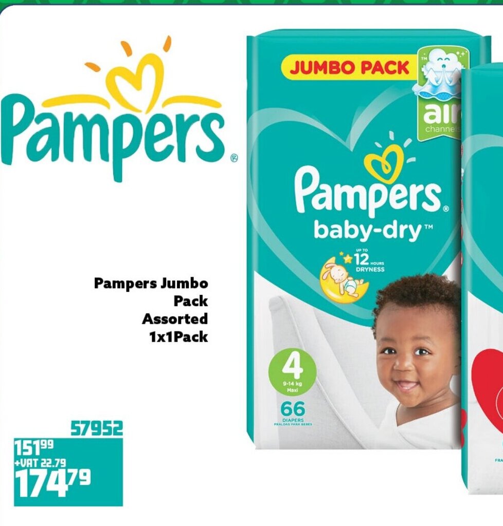 Pampers Jumbo Pack Assorted 1x1pack offer at Africa Cash and Carry