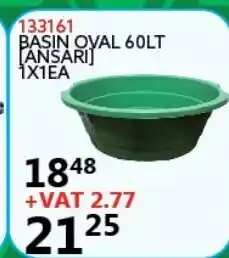 Africa Cash and Carry Basin Oval 60Lt 1x1EA offer