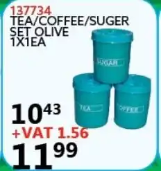 Africa Cash and Carry Tea/Coffee/Suger Set Olive 1x1ea offer