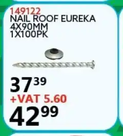 Africa Cash and Carry Nail Roof Eureka 4x90mm 1x100pk offer