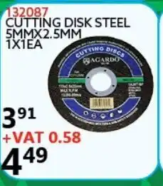 Africa Cash and Carry Cutting Disk Steel 5mmx2.5mm 1x1ea offer