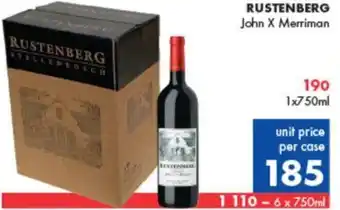 Ultra Liquors Rustenberg 1x750ml offer
