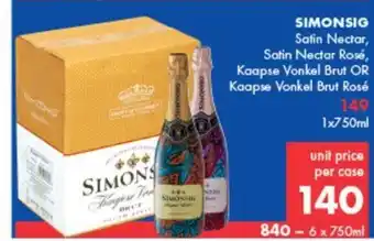 Ultra Liquors Simonsig 1x750ml offer