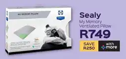 Sleepmasters Sealy My Memory Ventilated Pillow offer